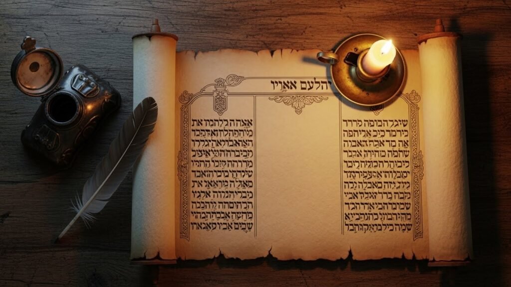 A História de Davi e Golias: O Guia Completo sobre Coragem, Fé e Superação 1 Registro antigo detalhando a história de davi e golias em pergaminho