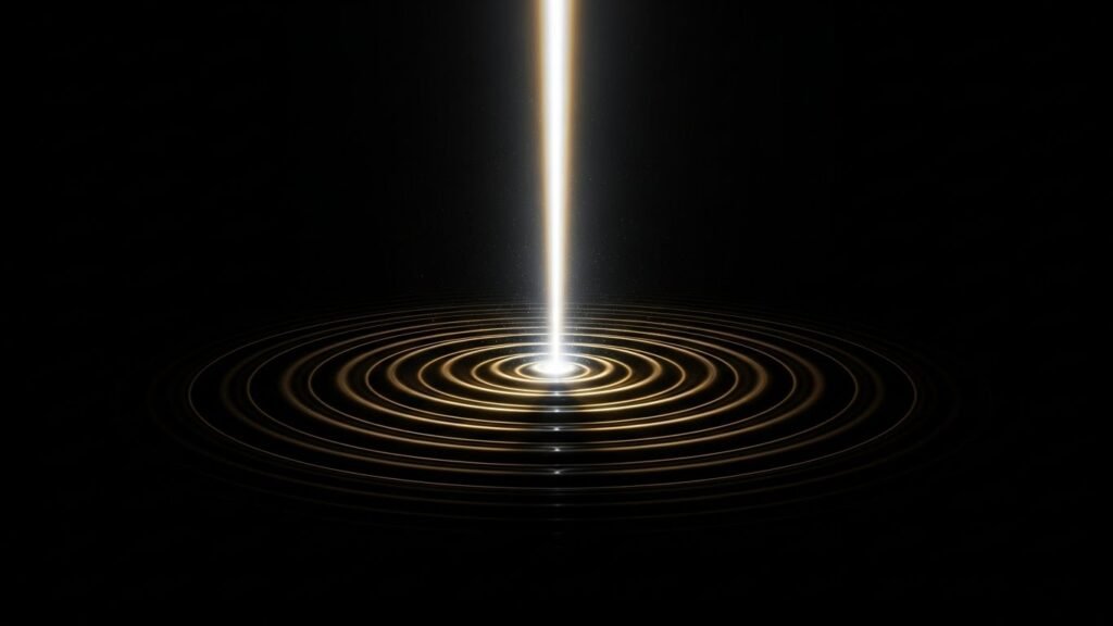 Representação da primeira luz no processo de como Deus criou o mundo