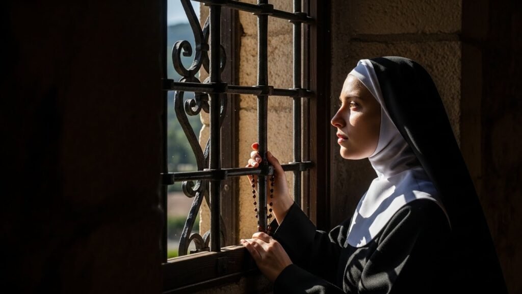 Quem foi Santa Teresa D'ávila? A História, o Êxtase e o Legado da Doutora da Igreja 2 Momento de reflexão profunda sobre a vida de santa teresa d'ávila no Convento da Encarnação