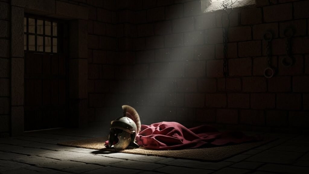 Representação simbólica do momento que antecede como São Jorge morreu