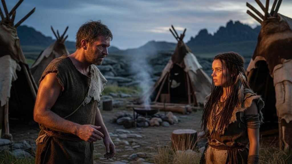 Ilustração de Caim e sua esposa na terra de Node segundo a história bíblica