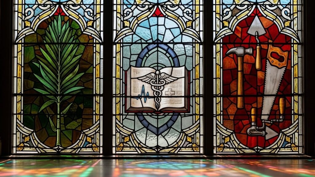 Representação das diversas categorias de quantos santos tem na igreja católica