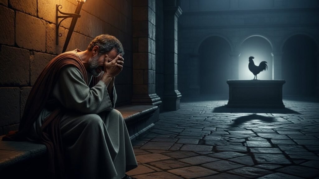 Quem Foi São Pedro? A Biografia Completa do Líder dos Apóstolos 3 O momento de dor e negação na história de são pedro durante a paixão de Cristo